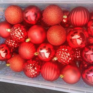 40 Red 3inch Shatterproof Ornaments
